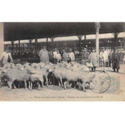 PARIS - Marché aux Bestiaux de la Villette - Troupeau de Moutons devant le Marché - très bon état