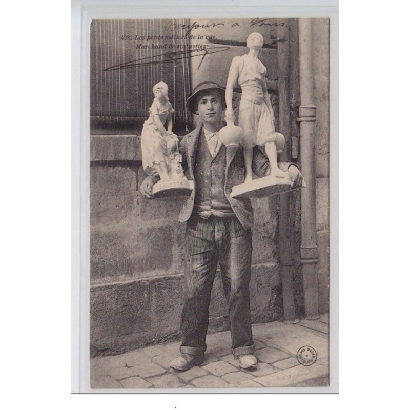 TOURS (série des métiers de Tours n°423) : marchand de statuettes - très bon état TOURS (série des métiers de Tours n°423) : marchand de statuettes - très bon état