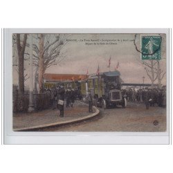 ROANNE : inauguration du train Renard en 1908 (rare en couleur) - très bon état