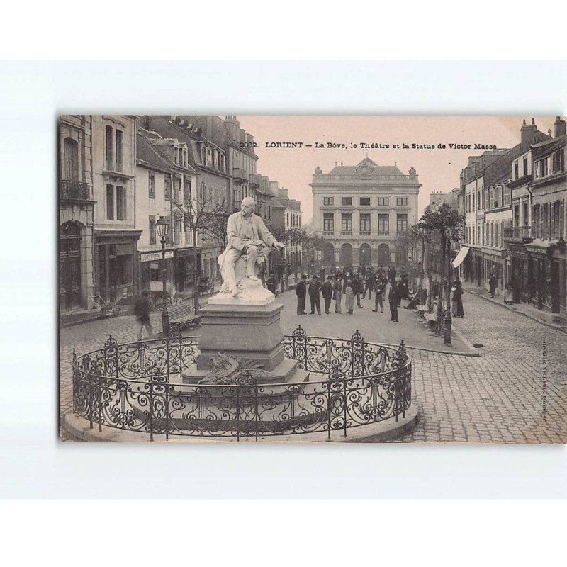 LORIENT : La Bôve, le Théâtre et la Statue de Victor Massé - état