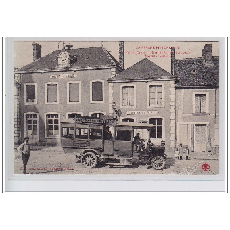 NOCE : l'hotel de ville et l'autobus Nogent-Bellesme - très bon état NOCE : l'hotel de ville et l'autobus Nogent-Bellesme - très bon état