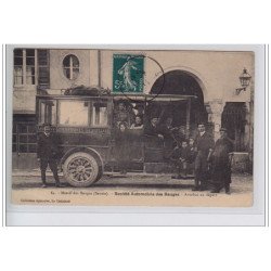 LE CHATELARD : l'autobus au départ de la société automobile des Bauges - bon état (un coin plié)