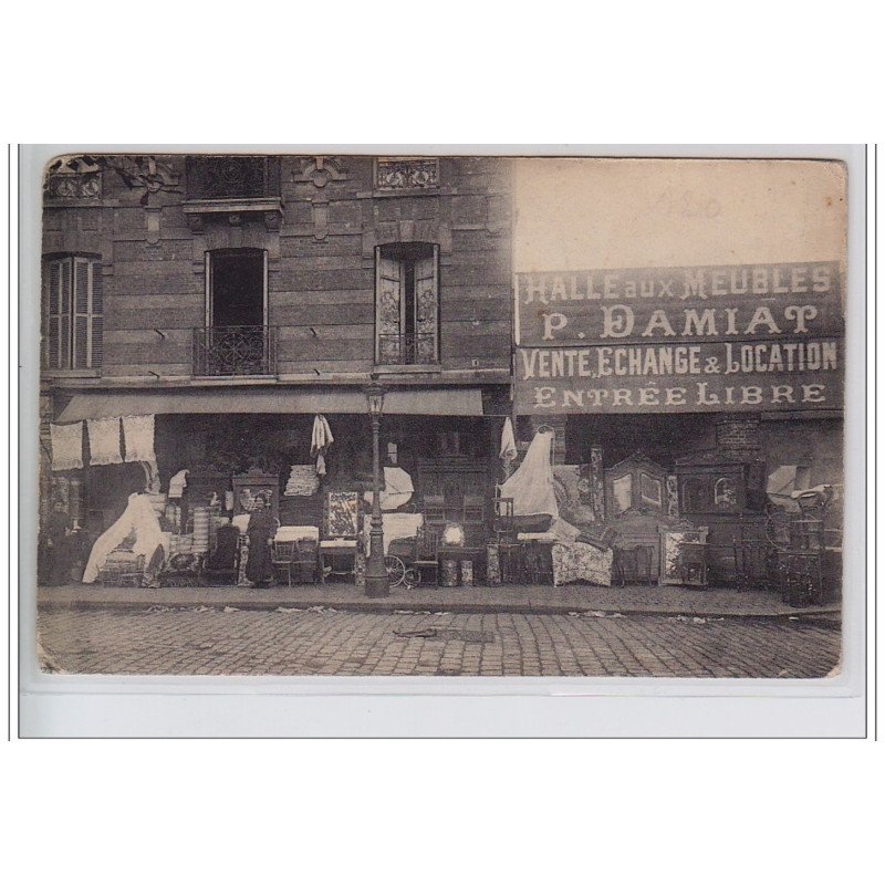 ROUEN : magasin """"la halle aux meubles DAMIAT"""" - bon état (coins arrondis)