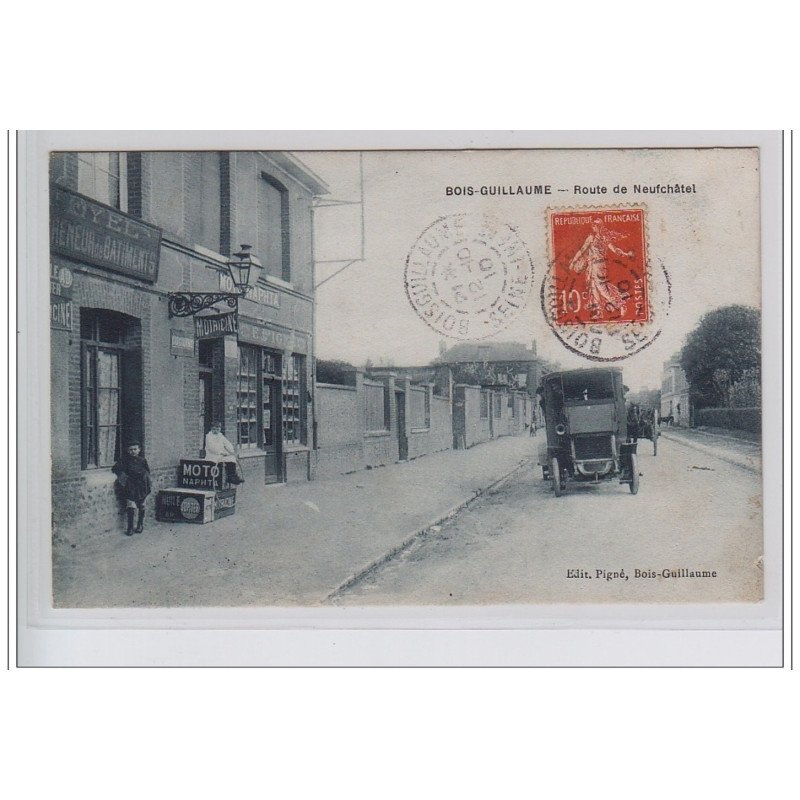 BOIS GUILLAUME : l'autobus sur la route de Neufchâtel - bon état (traces) BOIS GUILLAUME : l'autobus sur la route de Neufchâtel - bon état (traces)