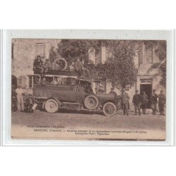 BRIGUEIL - Autobus assurant la correspondance Lesterps-Brigueil à St Junien - Entreprise Veuve Vigouroux - très bon état