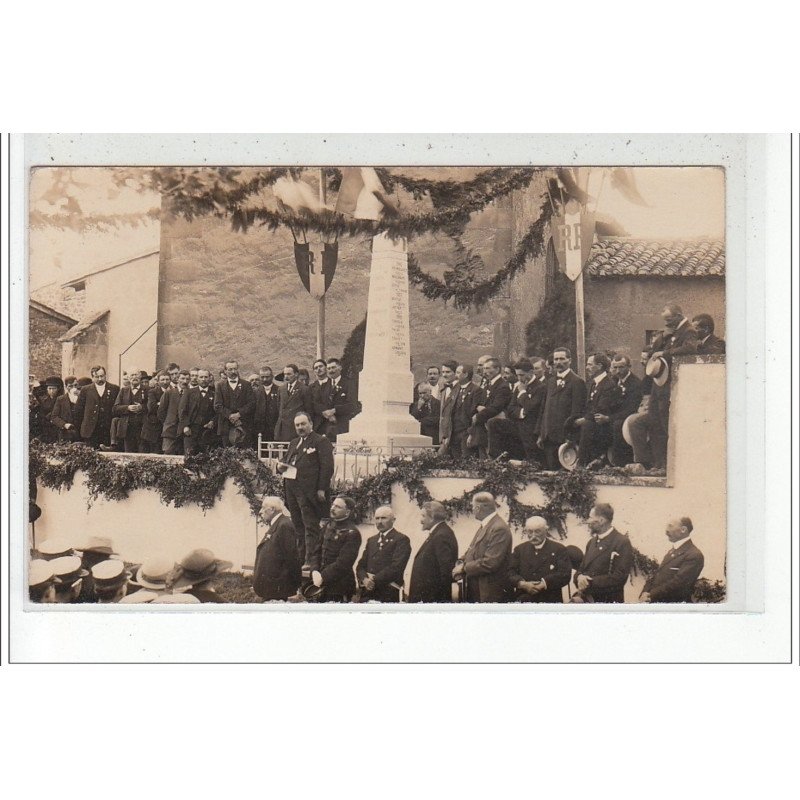 CHAVANNES - CARTE PHOTO - Inauguration du monument aux Morts 9 Octobre 1921 - très bon état