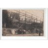 LE NEUBOURG - 3 CARTES PHOTOS - Chantier d'une maison (charpente) - très bon état