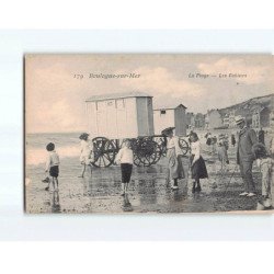 BOULOGNE SUR MER : La plage, les cabines - état