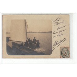 SAINT JEAN DE BRAYE - CARTE PHOTO - Une partie de voile - très bon état