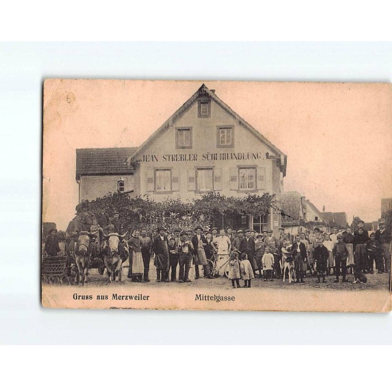 Gruss aus Merzweiler, Mittelgasse - état Gruss aus Merzweiler, Mittelgasse - état