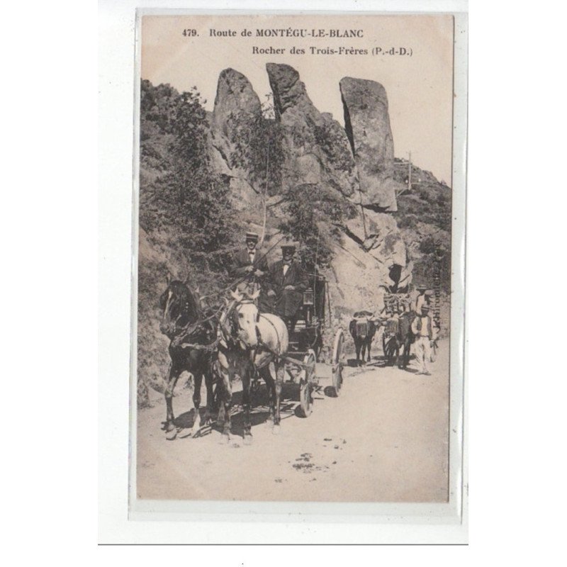Route de MONTEGU LE BLANC - Le Rocher des Trois-Frères - très bon état