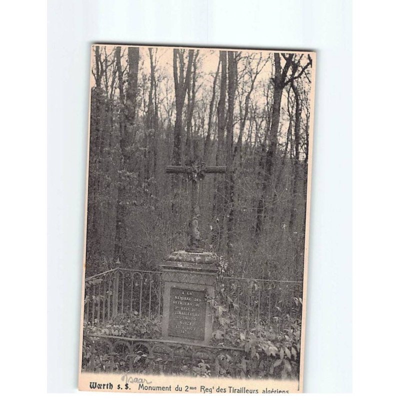 WOERTH : Monument du 2eme régiment des tirailleurs Algériens - très bon état