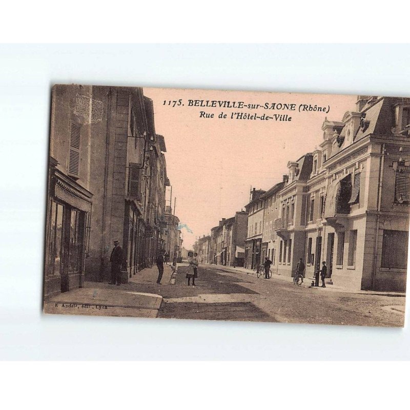 BELLEVILLE SUR SAONE : Rue de l'Hôtel de Ville - très bon état BELLEVILLE SUR SAONE : Rue de l'Hôtel de Ville - très bon état