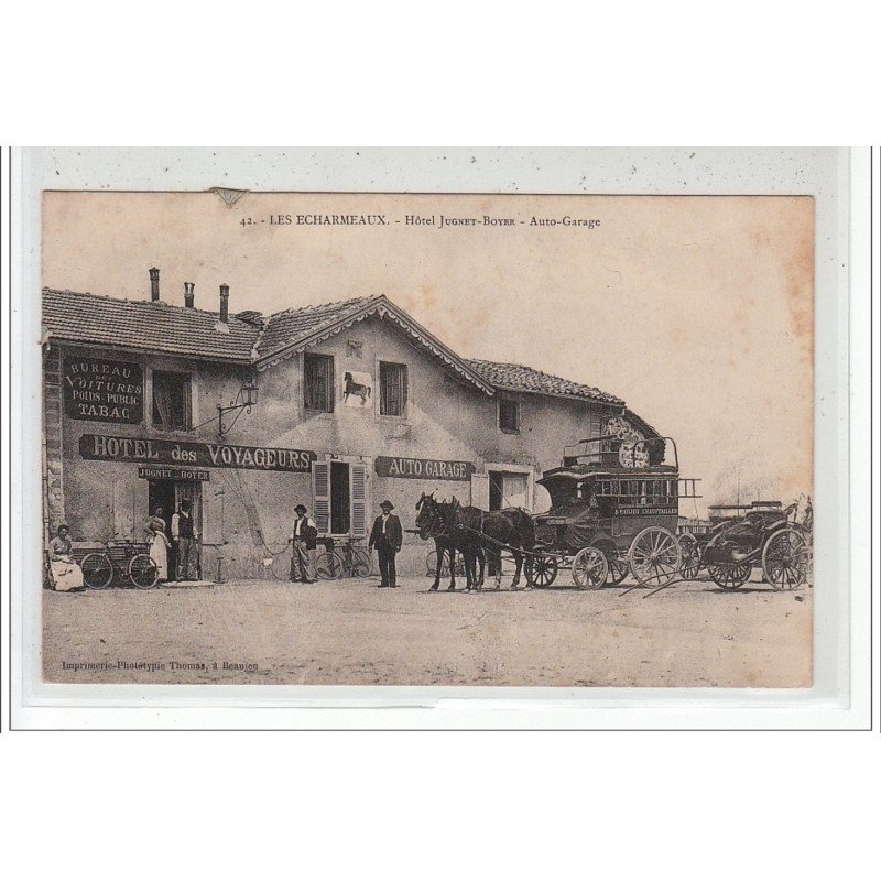 LES ECHARMEAUX - Hôtel Jugnet-Boyer - Auto-garage - état LES ECHARMEAUX - Hôtel Jugnet-Boyer - Auto-garage - état