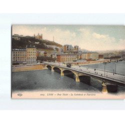 LYON : Pont Tilsitt, la Cathédrale et Fourvières - très bon état