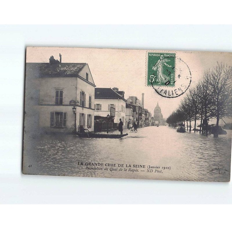 PARIS : La Grand crue de 1910, inondation du Quai de la Rapée - très bon état PARIS : La Grand crue de 1910, inondation du Quai de la Rapée - très bon état