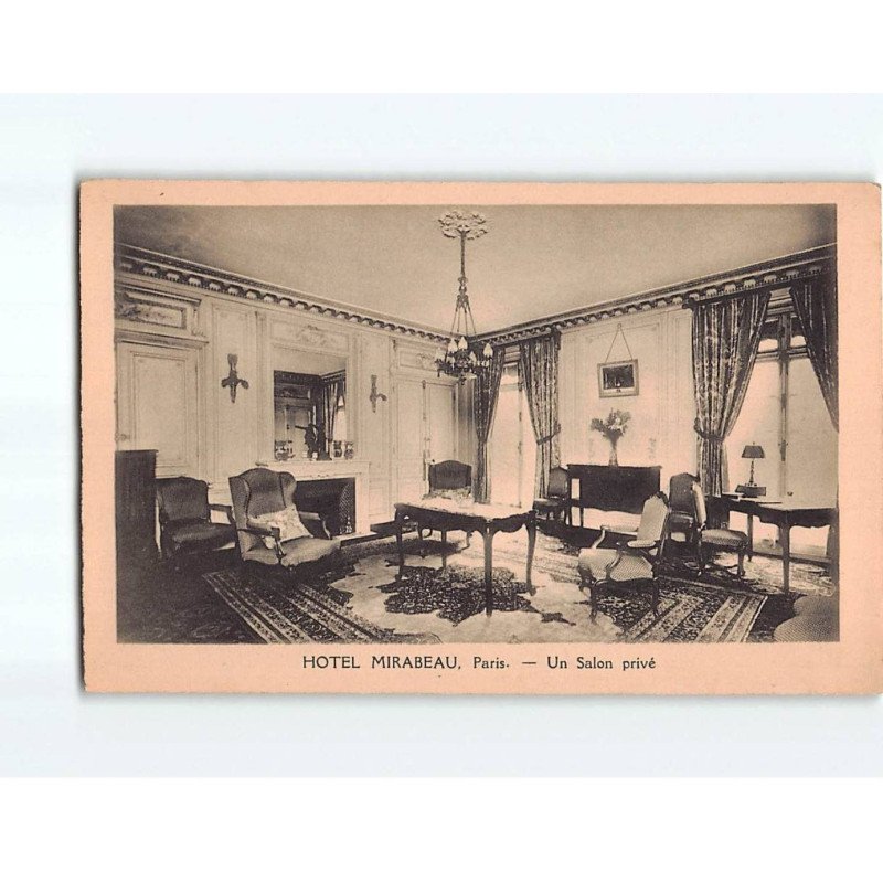 PARIS : Hôtel Mirabeau, un salon privé - très bon état