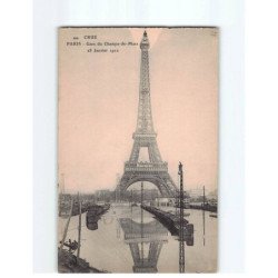 PARIS : Inondation 1910, Gare du Champs de Mars, la tour Eiffel - très bon état