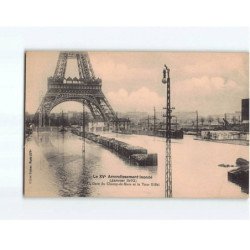 PARIS : Inondation 1910, Gare du Champs de Mars, la tour Eiffel - très bon état