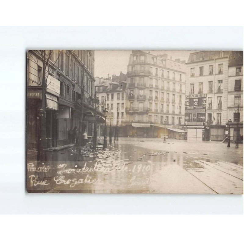 PARIS : Inondation 1910, Rue Crozatier? - très bon état PARIS : Inondation 1910, Rue Crozatier? - très bon état