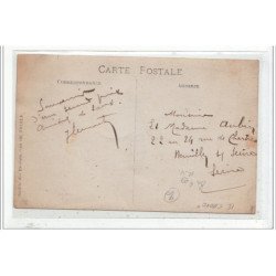 LE CROTOY - CARTE PHOTO - Char fleuri tiré par un âne et conduit par deux fillettes - très bon état