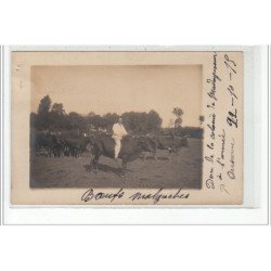 AUXERRE - CARTE PHOTO - Boeuf malgaches donnés par la colonie de Madagascar 1919 - très bon état