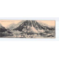 PRALOGNAN : Vue Panoramique, le Petit Mont-Blanc, carte dépliable - très bon état