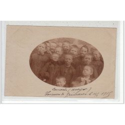 CAMARES - CARTE PHOTO Concours de grimaces - Enfants -1905 - très bon état