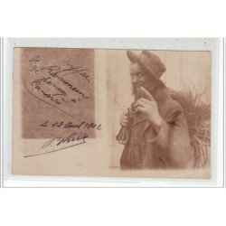 CAMARES - CARTE PHOTO Type de ramoneur de passage à Camarès -1902 - très bon état