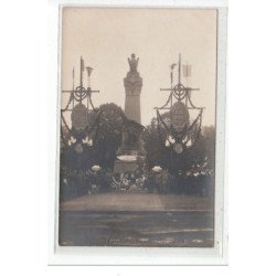CAEN - CARTE PHOTO - le monument aux mobiles élevé a la gloire des morts de la guerre de 1870 - très bon état