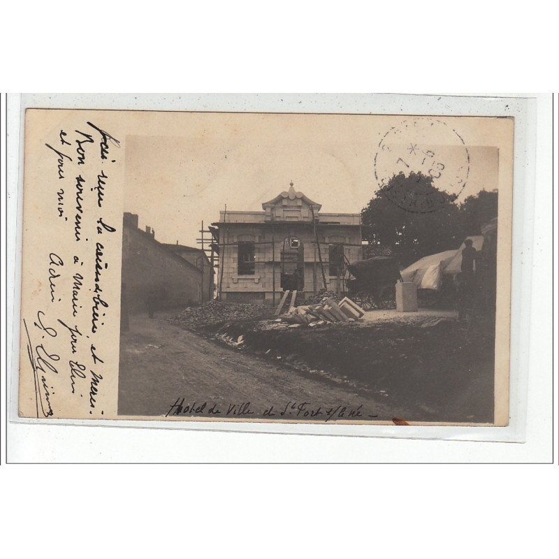 SAINT FORT LE NE - CARTE PHOTO - Hôtel de ville - très bon état