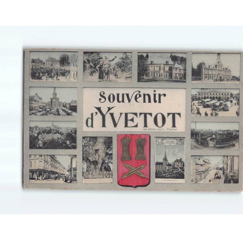 YVETOT : Carte Souvenir - état