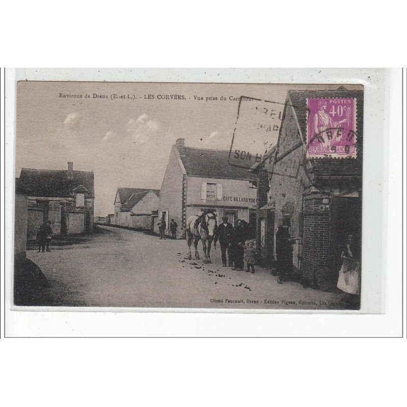 Environs de DREUX - LES CORVEES - Vue prise du Carrefour - très bon état