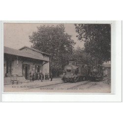 MONTAGNAC - La gare - Arrivée d'un train - LOCOMOTIVE - état