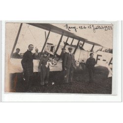 Environs de NANCY - CARTE PHOTO - AVIATION 15 et 16 Juillet 1922 - femme Aviateur - très bon état