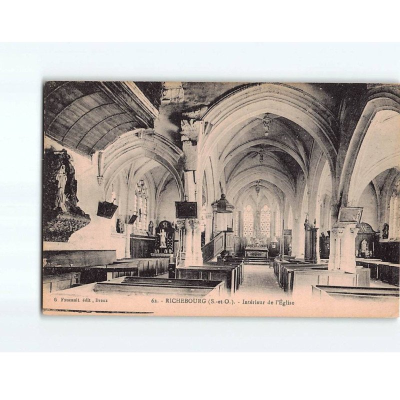 RICHEBOURG : Intérieur de l'Eglise - très bon état RICHEBOURG : Intérieur de l'Eglise - très bon état