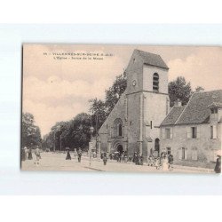 VILLENNES SUR SEINE : L'Eglise, sortie de la Messe - très bon état