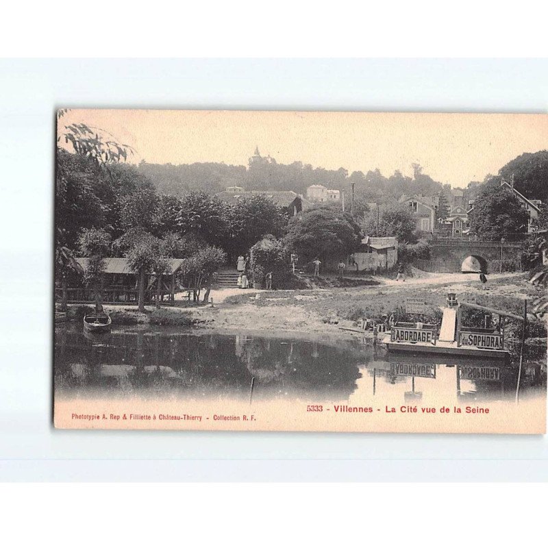 VILLENNES SUR SEINE : La Cité, vue de la Seine - état