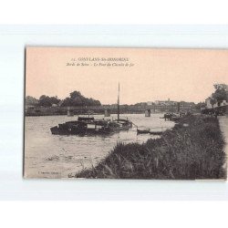 CONFLANS SAINT HONORINE : Bords de Seine, Le pont du Chemin de Fer - très bon état