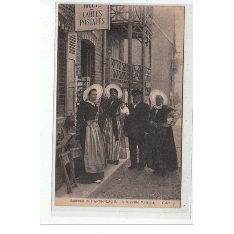 PARIS-PLAGE - Souvenir : A la Petite Matelote - MARCHAND DE CARTES POSTALES - très bon état