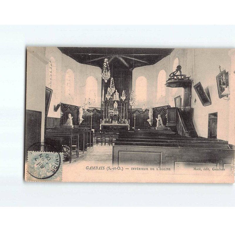 GAMBAIS : Intérieur de l'Eglise - état