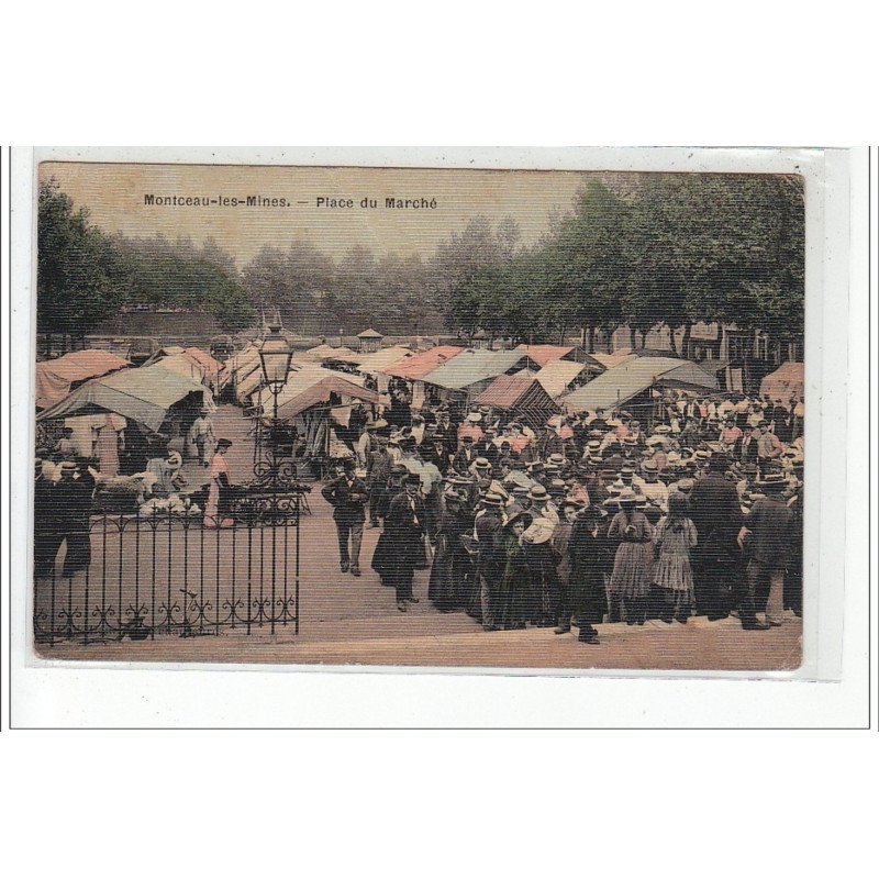 MONTCEAU LES MINES - Place du marché - état