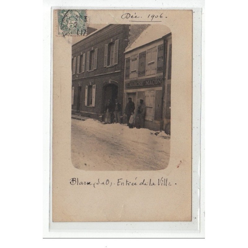 BLARU - Entrée de la Ville - CARTE PHOTO 1906 - très bon état