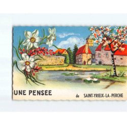 SAINT YRIEIX LA PERCHE : Carte Souvenir - état