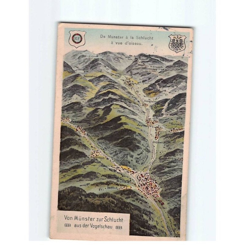 De Munster à la Schlucht à vue d'oiseau - état De Munster à la Schlucht à vue d'oiseau - état