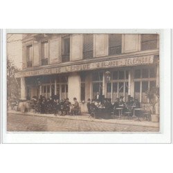 SAINT MANDE - CARTE PHOTO - Café de l'Epoque - Avenue Gambetta et Place Charles Digeon - très bon état
