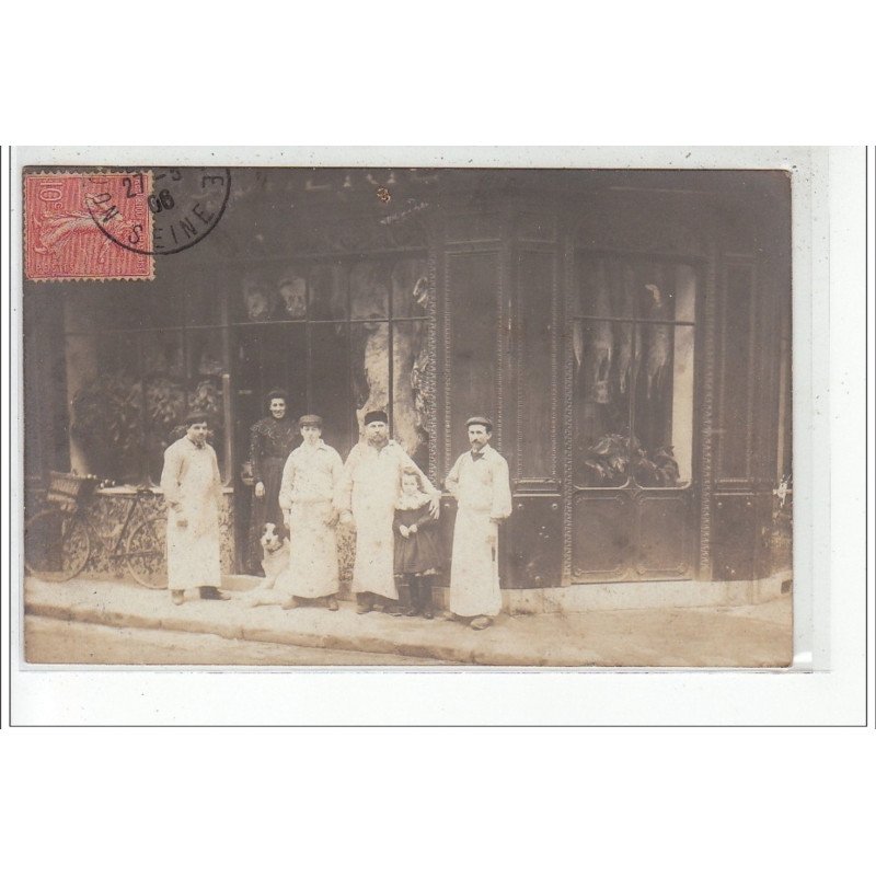 NOGENT SUR MARNE - CARTE PHOTO - Boucherie et ses employés - très bon état NOGENT SUR MARNE - CARTE PHOTO - Boucherie et ses employés - très bon état