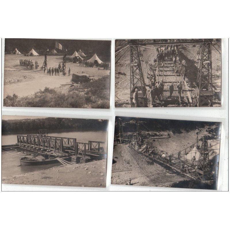 SAINT REMY DES ALPILLES - Lot de 4 CARTES PHOTOS + pochette - MILITAIRES - 1934 - très bon état