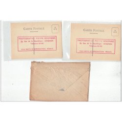 ARAMON MONTFRIN - Lot de 2 CARTES PHOTOS + pochette - MILITAIRES - très bon état