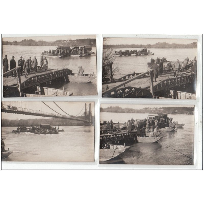 ARAMON - Lot de 4 CARTES PHOTOS + pochette - MILITAIRES - très bon état